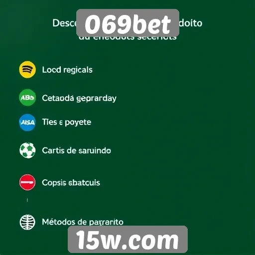 Métodos de pagamento aceitos no 069bet